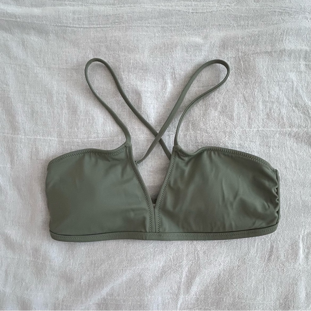 PINK Victoria Secret Olive Green Swimwear Bikini Top